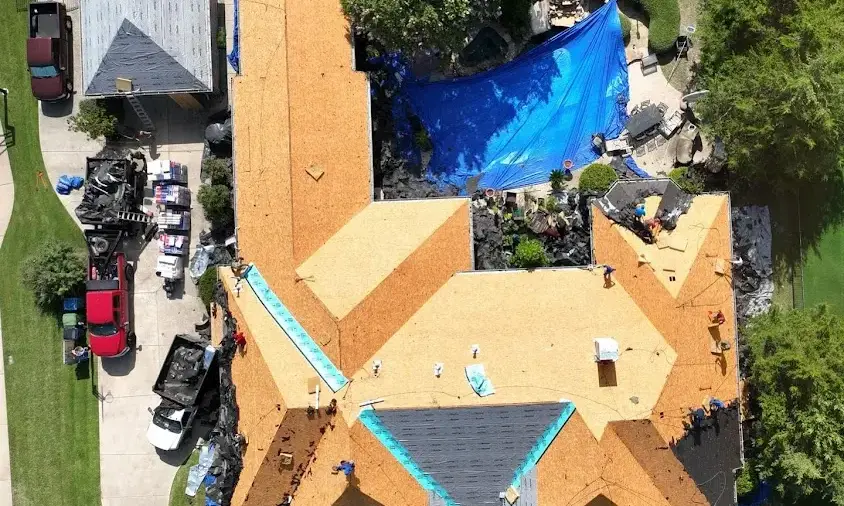 Professional Roof Repair being performed in Montgomery Village